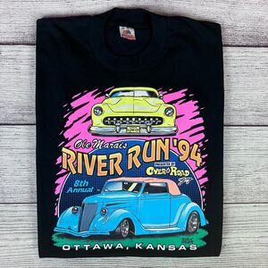 Vintage 1994 River Run Classic Car Show Single Stitch T-shirt